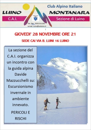 Giovedì 28 novembre 2024 - Serata sicurezza in ambiente innevato