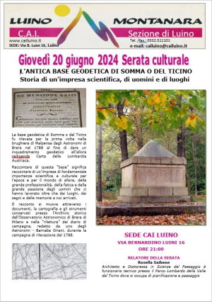 Conferenza culturale con tema la Base geodetica di Somma Lombardo