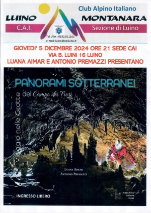 Giovedì 5 dicembre 2024 - &quot;Panorami Sotterranei&quot;